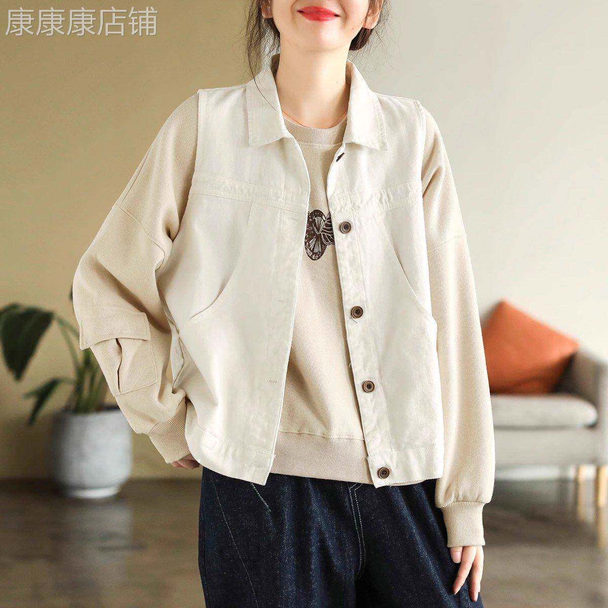 休闲马甲外套女春秋装新款时尚百搭洋气女士翻领无袖坎肩背心马夹