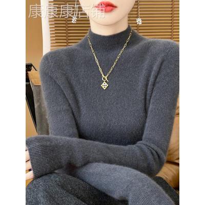 半高领加厚打底衫女秋冬2025新款修身显瘦配大衣内搭保暖针织上衣