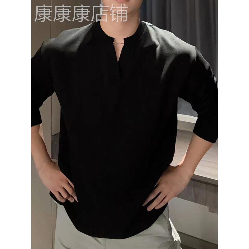 UASK长袖T恤男春秋季2025年新款纯色修身上衣高端休闲男士打底衫