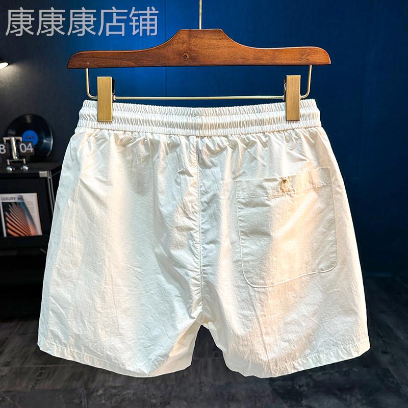 潮牌夏季新款高端休闲短裤男外穿潮流百搭简约纯棉三四分裤沙滩裤