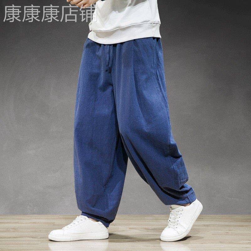 爵尼丹奴丨专柜正品 丨JENNI TENNO丨夏季中国风亚麻休闲长裤男