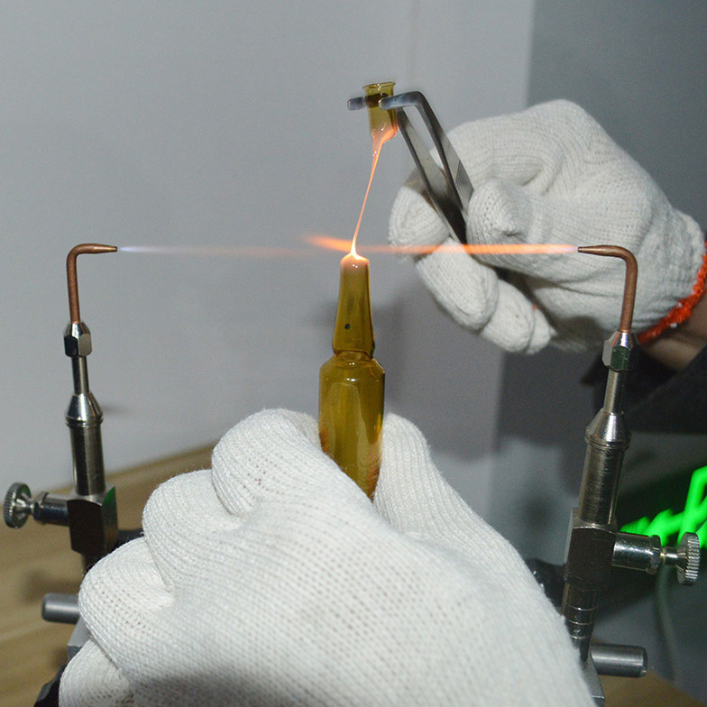 两头尖瓶曲颈瓶自动转瓶台式安瓿拉丝封口机氢氧发生器安瓿熔封机