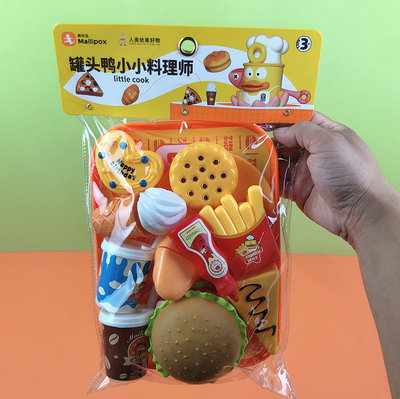 玩具罐头鸭小小料理师汉堡薯条西餐厅过家家模型儿童商超同款混批