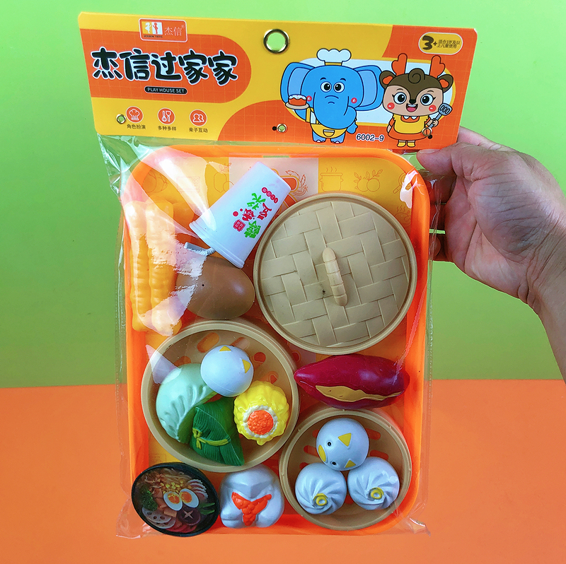 儿童健康早点包子蒸笼筷子油条饺子粽子仿真过家家幼儿园玩具混批