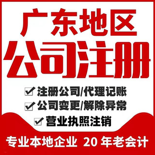 注册注销公司营业执照代理记账广州佛山东莞深圳珠海惠州河源清远