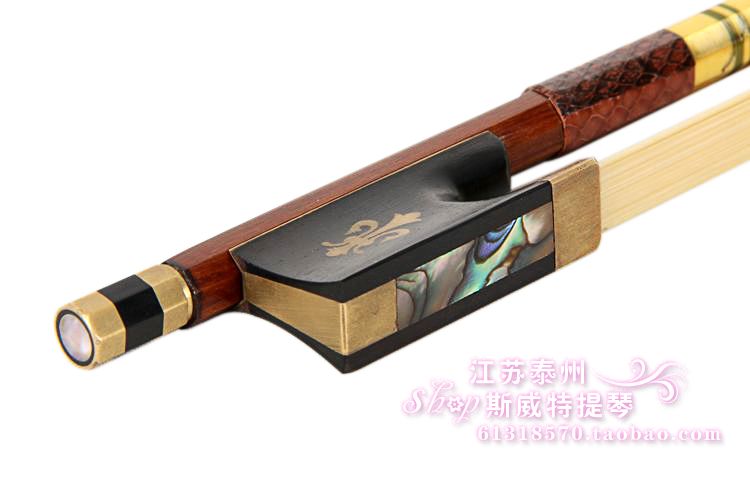 绿檀木圆形小提琴弓杆 蒙古优级马尾 弹性好 演奏级 金丝雕花弓弦