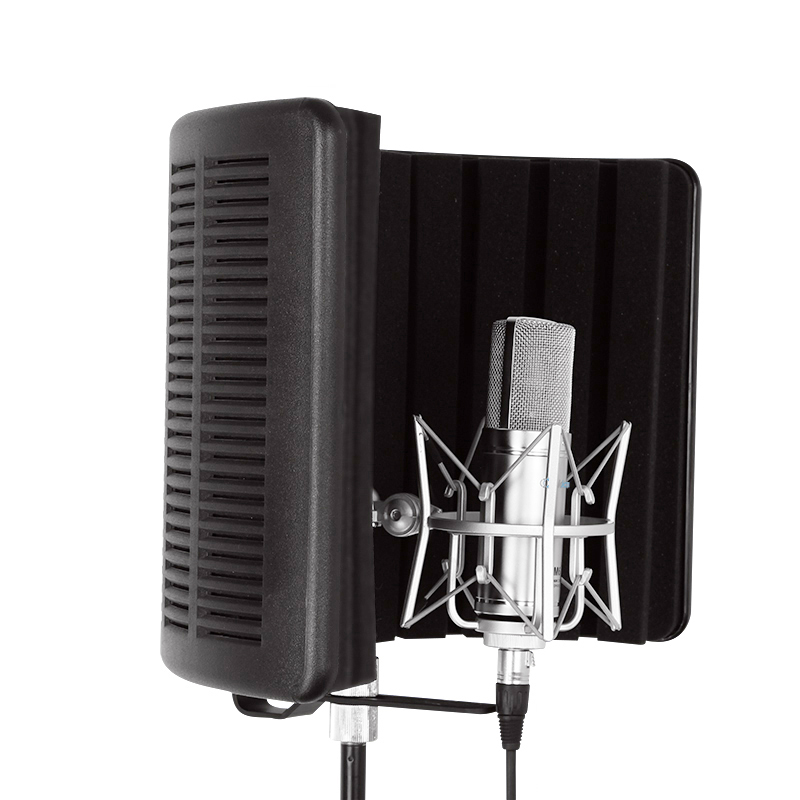 有效防止 墙面反射声音被话筒重复接收，消除房间混响，房间回音也叫驻波！