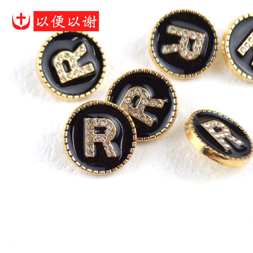 纽扣金属字母装饰扣袖扣服装配件