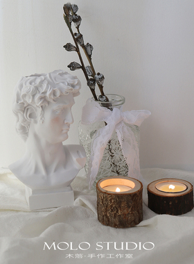 天然烛台卧室民宿装饰摆件