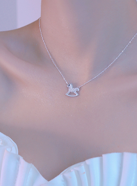 925银925银十字链女满钻轻奢项链