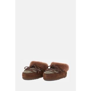 代购 BOOT女士雪地靴保暖防滑舒适轻便系带毛绒内里平跟圆头 MOON