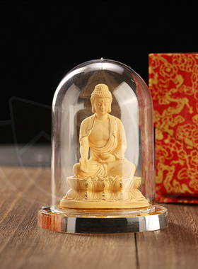 车载摆件绒沙金车载阿弥陀佛摆件 高约9.5厘米 直径约7.5厘米