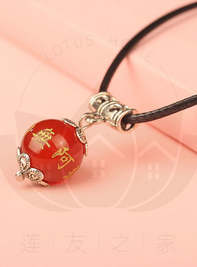多色可选调节女款苗银项链红玛瑙
