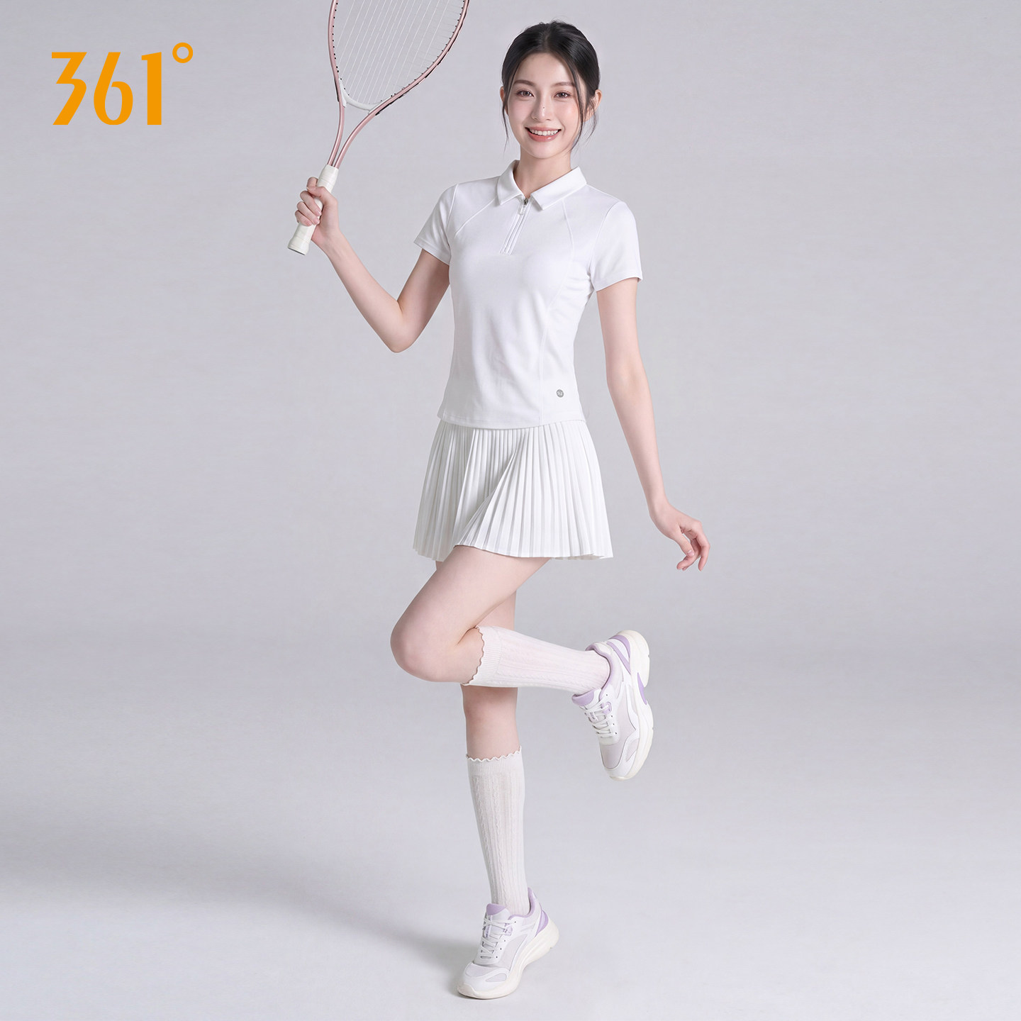 361夏季羽毛球健身服修身瑜伽上衣POLO运动短袖女高尔夫网球套装