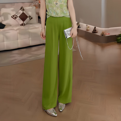豆豆DF【天丝麻裤】夏季莱赛尔宽松百搭显瘦休闲女裤-26CK1355