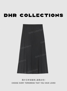 豆豆1【加厚百褶裙】中高腰遮肉显瘦复古半身裙设计压褶-77925QQ