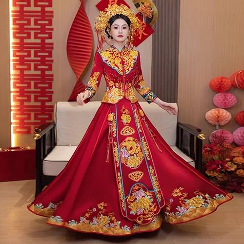 中式新娘结婚嫁衣出阁敬酒礼服