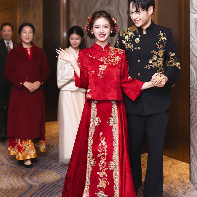 新中式秀禾服敬酒服新娘订婚服