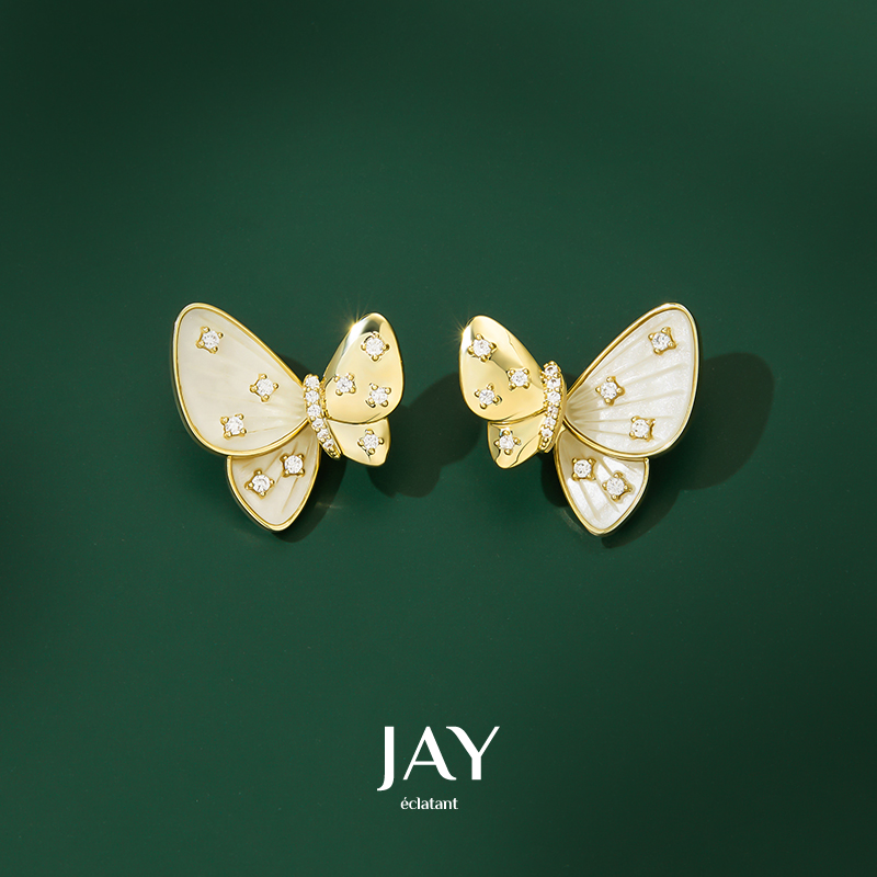 JAY小众设计感高级蝴蝶耳钉女