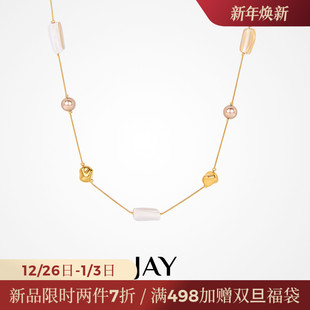 JAY暖金色毛衣链秋冬衣服挂饰挂链长款 毛衣项链配饰挂绳妈妈礼物