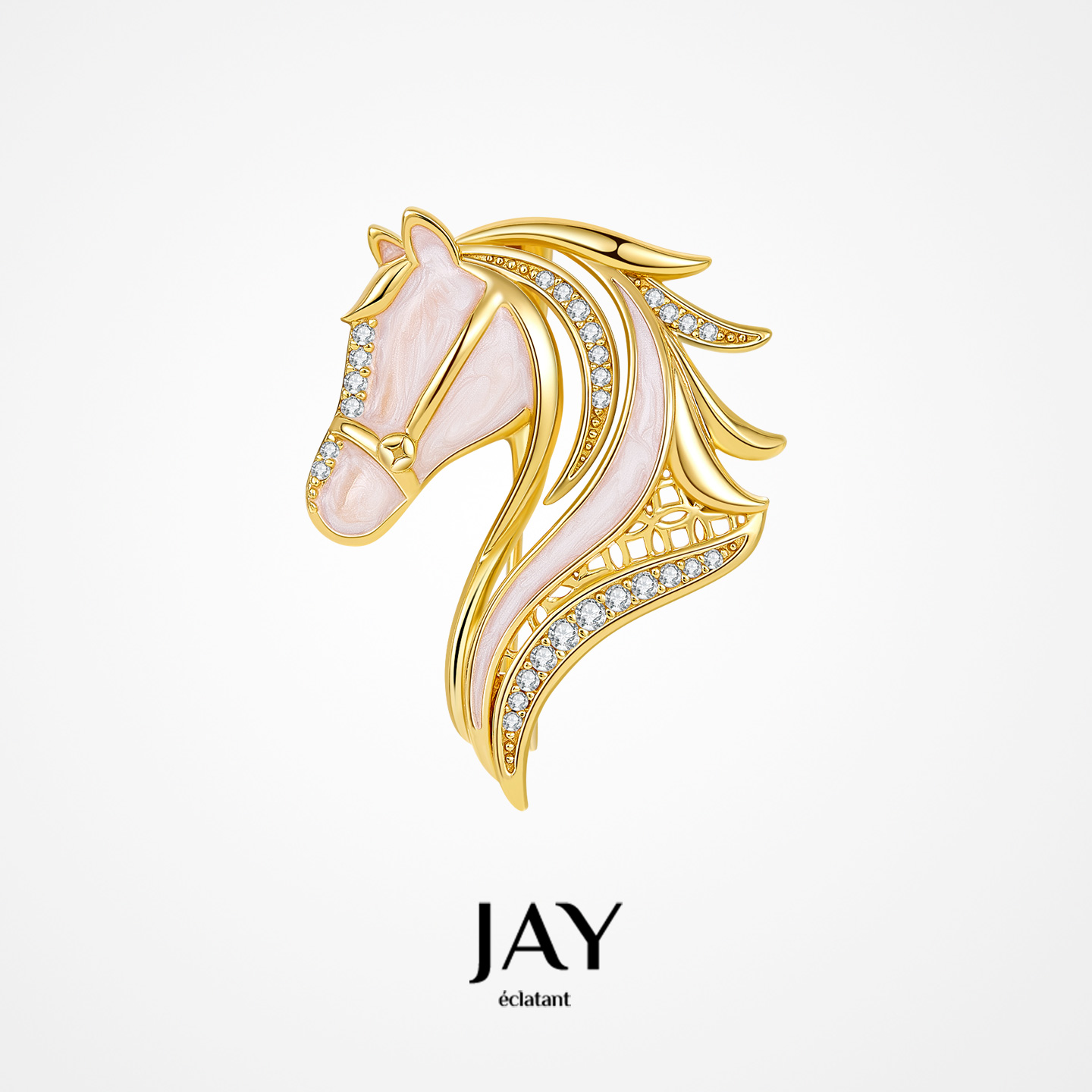 JAY鞍辔生肖马胸针本命年礼物