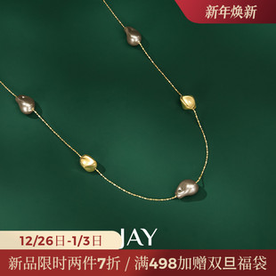 JAY复古金色毛衣链轻奢高级感秋冬毛衣挂绳项链长款 衣服挂件挂饰