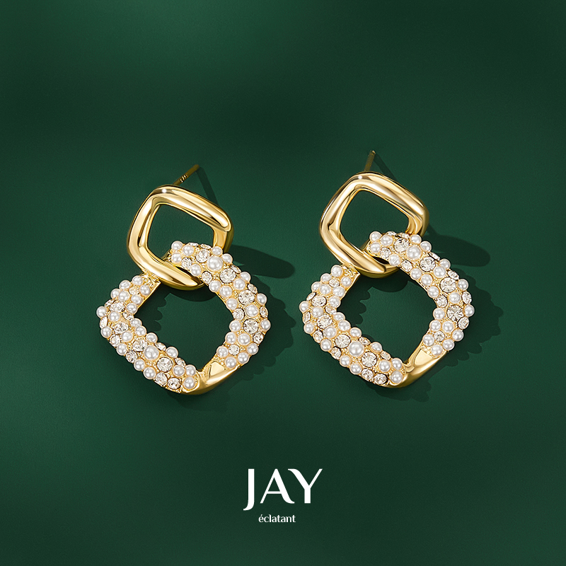 JAY轻奢独特耳环优雅新款耳坠女
