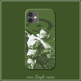 halo光环士官长手机壳适用于苹果14promax三星s23+小米14防摔红米note12tpro菲林iPhone15华为p60/nova11半包