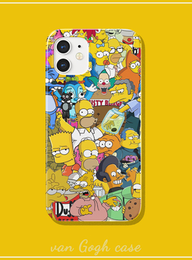 卡通辛普森一家美漫手机壳适用华为mate40小米12三星s20/iPhone14promax三星s22+硬壳苹果12荣耀70/vivox80