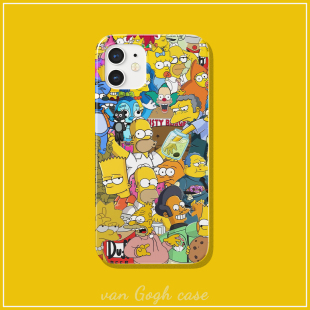vivox80 硬壳苹果12荣耀70 卡通辛普森一家美漫手机壳适用华为mate40小米12三星s20 iPhone14promax三星s22