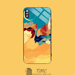 水彩撞色艺术家手机壳适用于iphone14promax华为mate40文艺nova11小米13红米note12三星s23 防摔创意苹果15