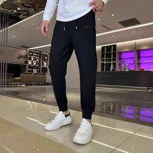休闲裤 男裤 网红卫裤 长裤 小脚裤 男冬季 修身 加绒加厚运动裤 子束脚裤
