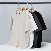 定制拼接T恤印logo宽松撞色拼接短袖 休闲圆领工作服班服团队服