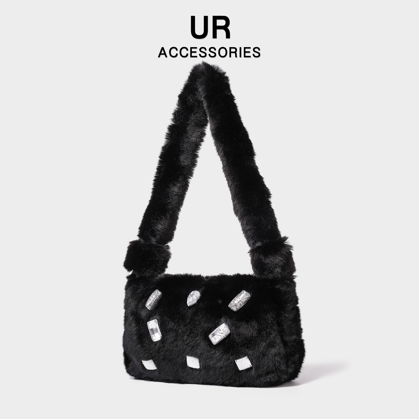 【旗舰店】大容量单肩毛绒包