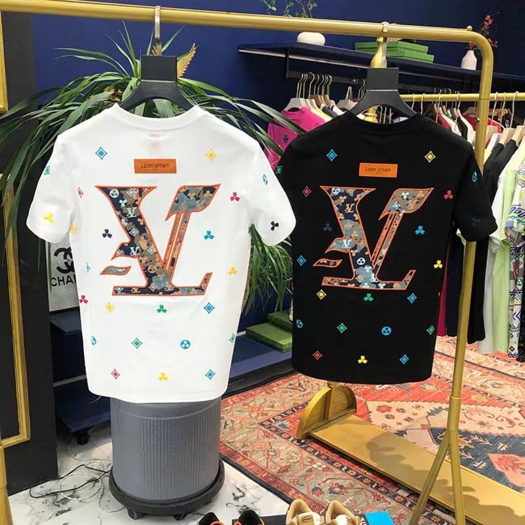 欧货AN&LV/岸绿夏季2025新款男士时尚潮流圆领潮牌短袖半袖百搭T