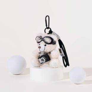 莫致原创书包双肩包挂件夫妇可爱的小白熊毛绒娃娃娃娃包挂件小礼