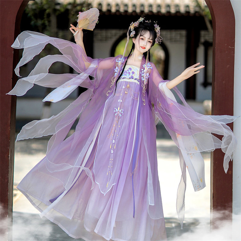 夕瓷原创新款汉服{倾城}中国风破袖日常闺蜜绣印双色大摆裙夏秋装,女装/女士精品,汉服半身裙,淘宝优惠券,粉丝福利购,淘宝优惠卷