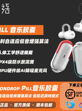 「现货」水月雨MOONDROP PILL音乐胶囊随身真无线耳夹式蓝牙耳机
