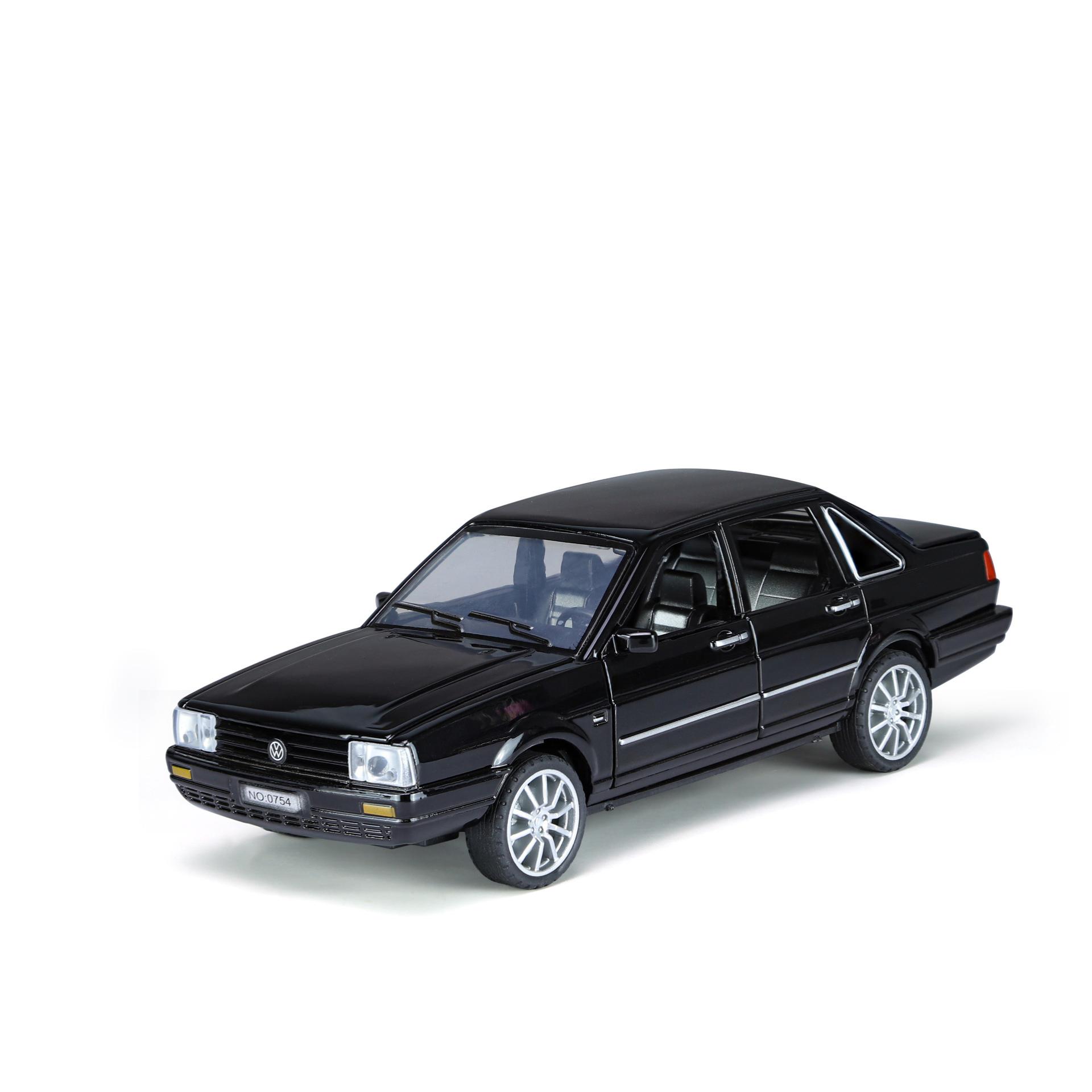 原野J301盒装桑塔纳1/32仿真儿童声光回力男孩合金车模型玩具