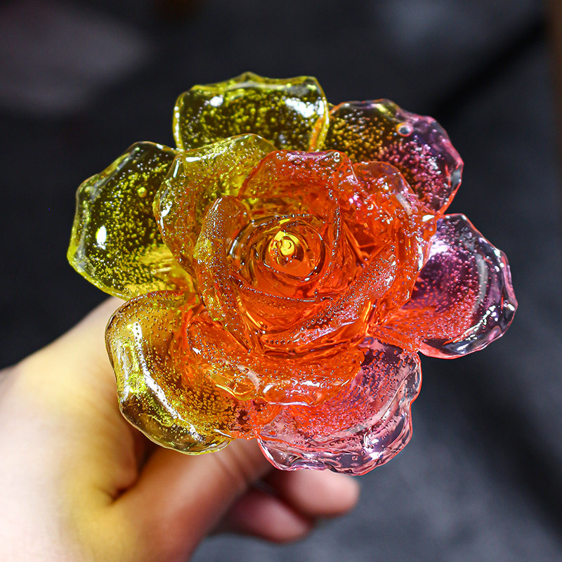 水晶玫瑰花棒棒糖网红高颜值糖果礼物儿童零食送女友情人节礼品