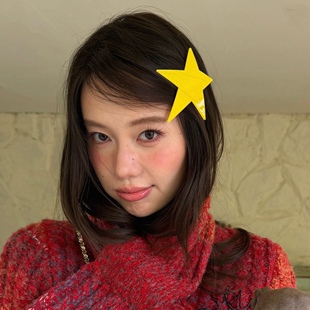 小众甜酷y2k辣妹五角星发夹个性潮流星星发卡细闪夹子个性弹簧夹