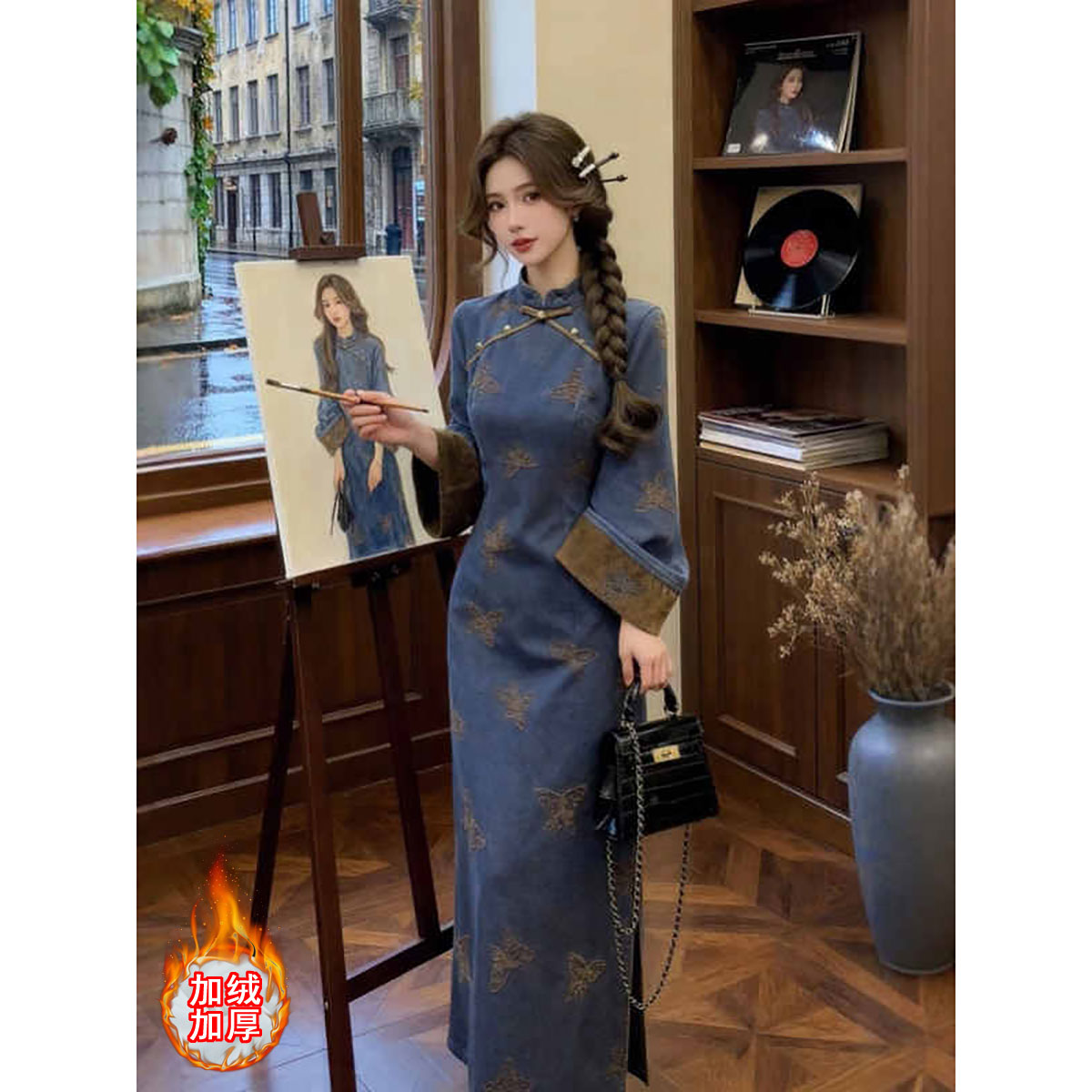 新中式国风改良旗袍连衣裙复古