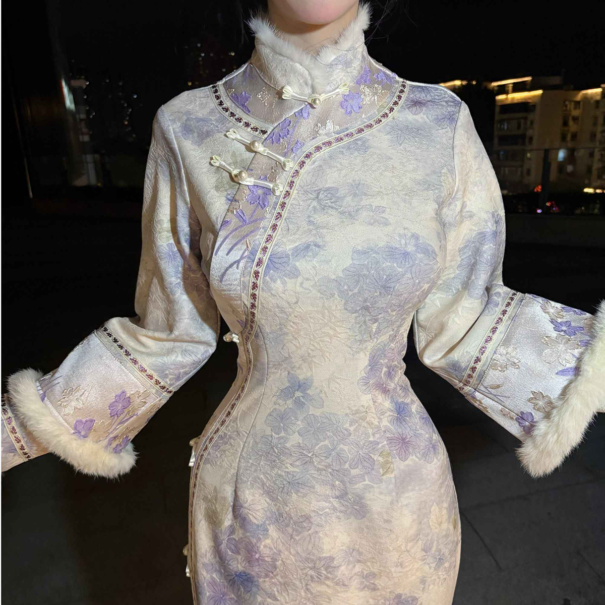 长袖旗袍2025新款女秋冬季新中式