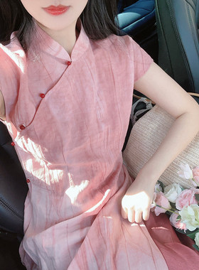 新中式国风旗袍连衣裙女2024新款