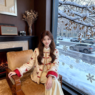 外套女单面穿夹棉棉服休闲裤 2025马年战袍新中式 女 马上有钱