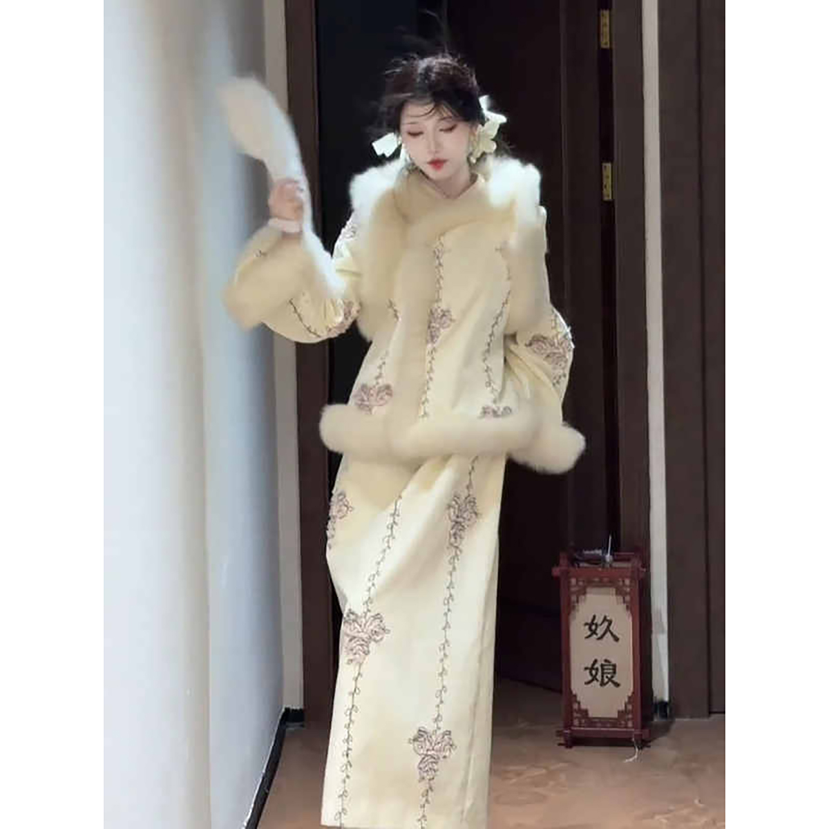 法式温柔风超好看加厚马甲旗袍