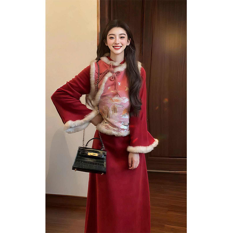 新中式气质国风旗袍连衣裙