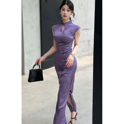 改良旗袍女新中式收腰显瘦气质