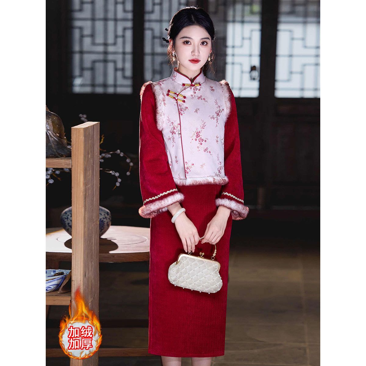 红色旗袍敬酒服新娘2025新款女