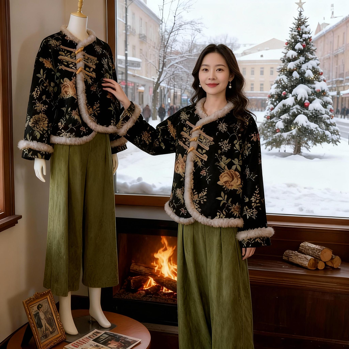 大码女装遮肉2025秋冬新款棉服